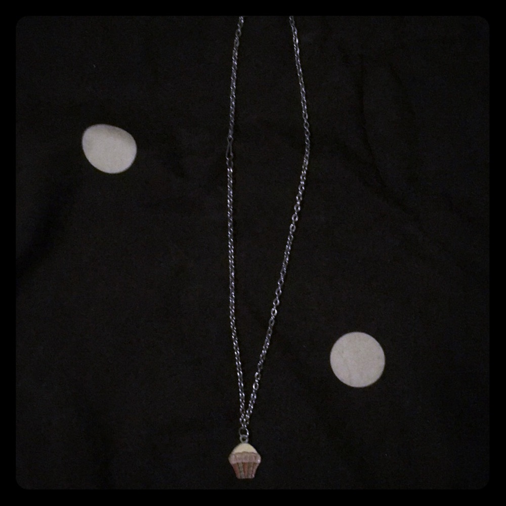 “Sweet” cupcake necklace